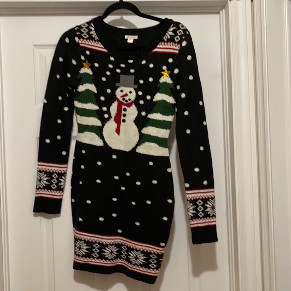 Xhilaration long  Christmas snowman dress size XS